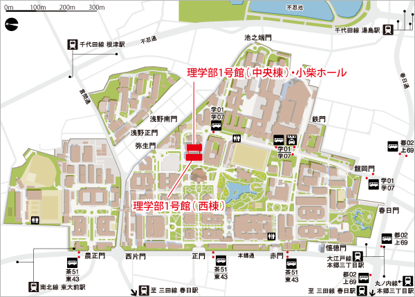 Hongo campus map